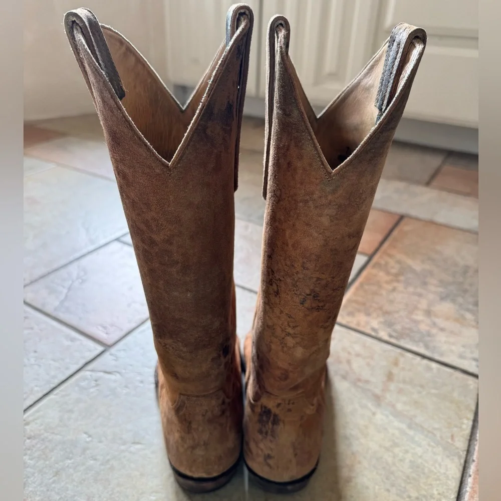 Old Gringo Brown Ocre Leopardito Western Snip Toe Cowgirl Boots For Women’s 7.5B - Picture 2 of 10